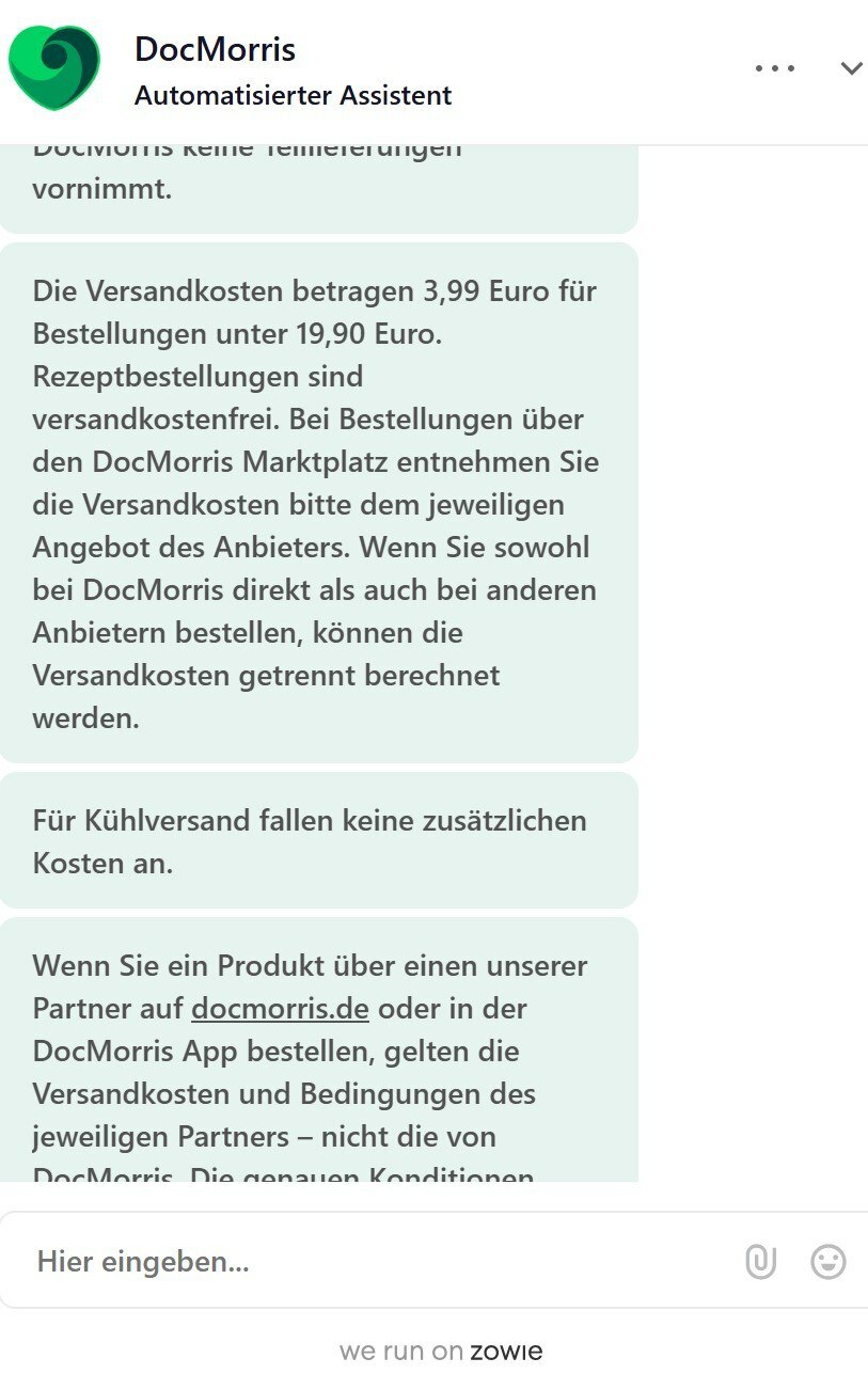 SAI Chatbot Doc Morris Frage 2 2