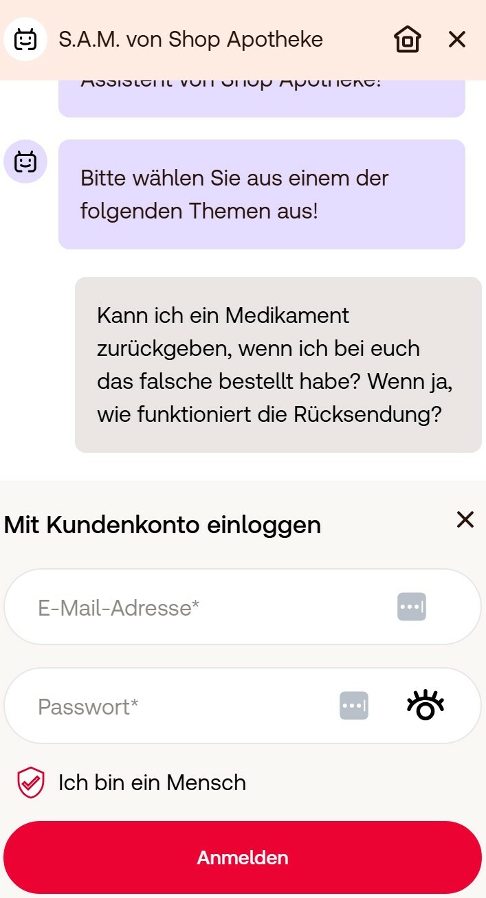 SAI Chatbot Shop Apotheke Frage 4