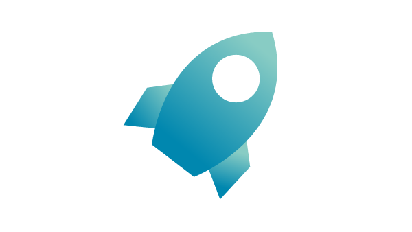 Smileai icon rakete illustrativ negativ