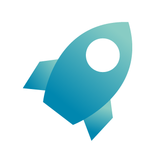 Smileai icon rakete illustrativ negativ